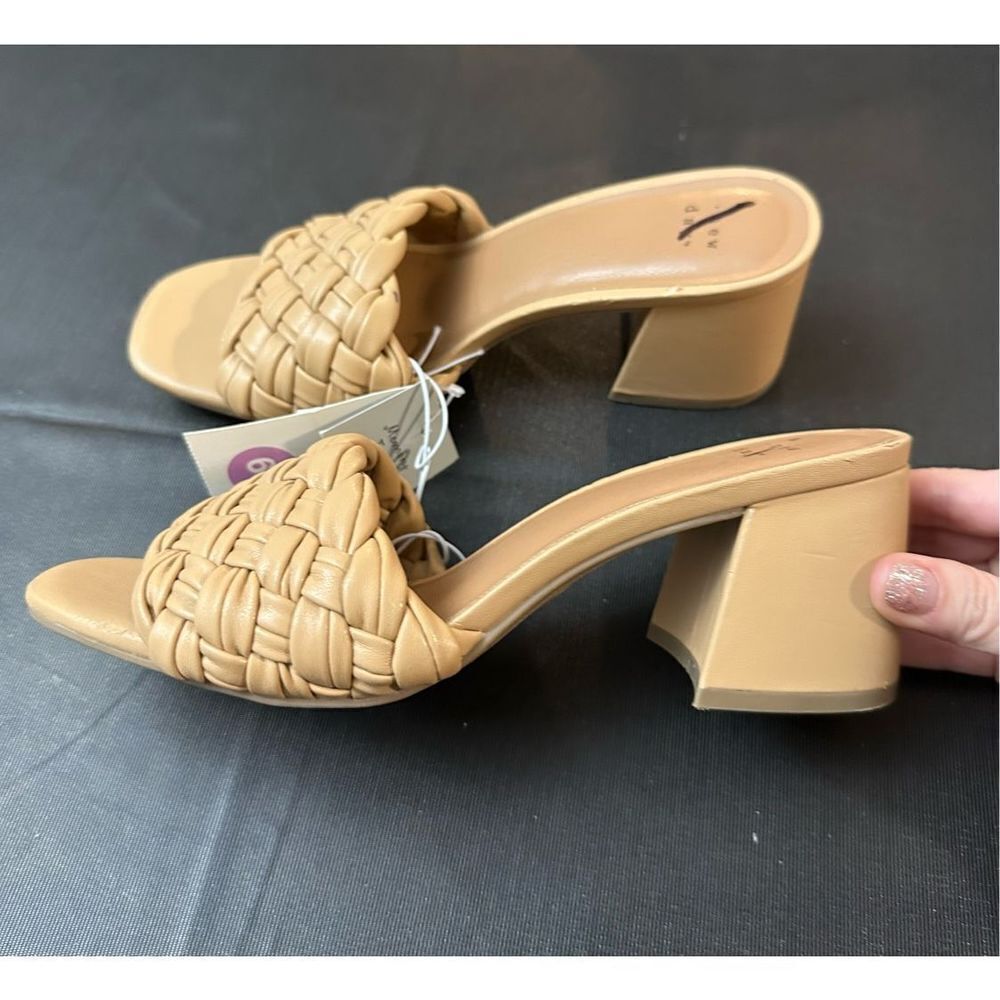 A New Day Women's Weave Chunky Open Toe Slip-On Sandals Size 6 1/2